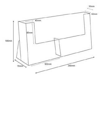 Akrylstll 2 x A5 stende format ,bord/vgg