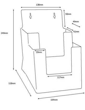 Akrylstll 2 x A5 stende format ,vgg/bord