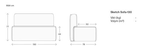 Sketch soffserie Sofa 130