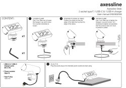 Axessline Desk 2 el,1 USB-A,1 USB-C