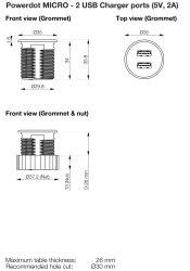 Powerdot Micro  30 mm USB-A