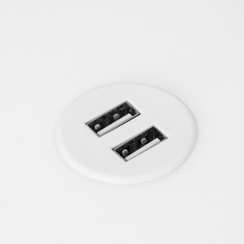 Powerdot Micro  30 mm USB-A,vit,svart metall