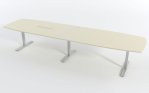  Konferensbord Snitsa 400 x 100 cm rundad/rak,komplett 