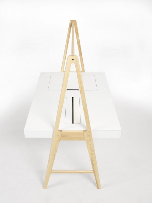 A-serien Mtesbord 160 x 100 cm,bordsskiva i vitt laminat