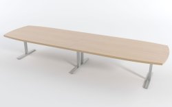 Konferensbord Snitsa 480 x 120 cm rundad/rak, komplett